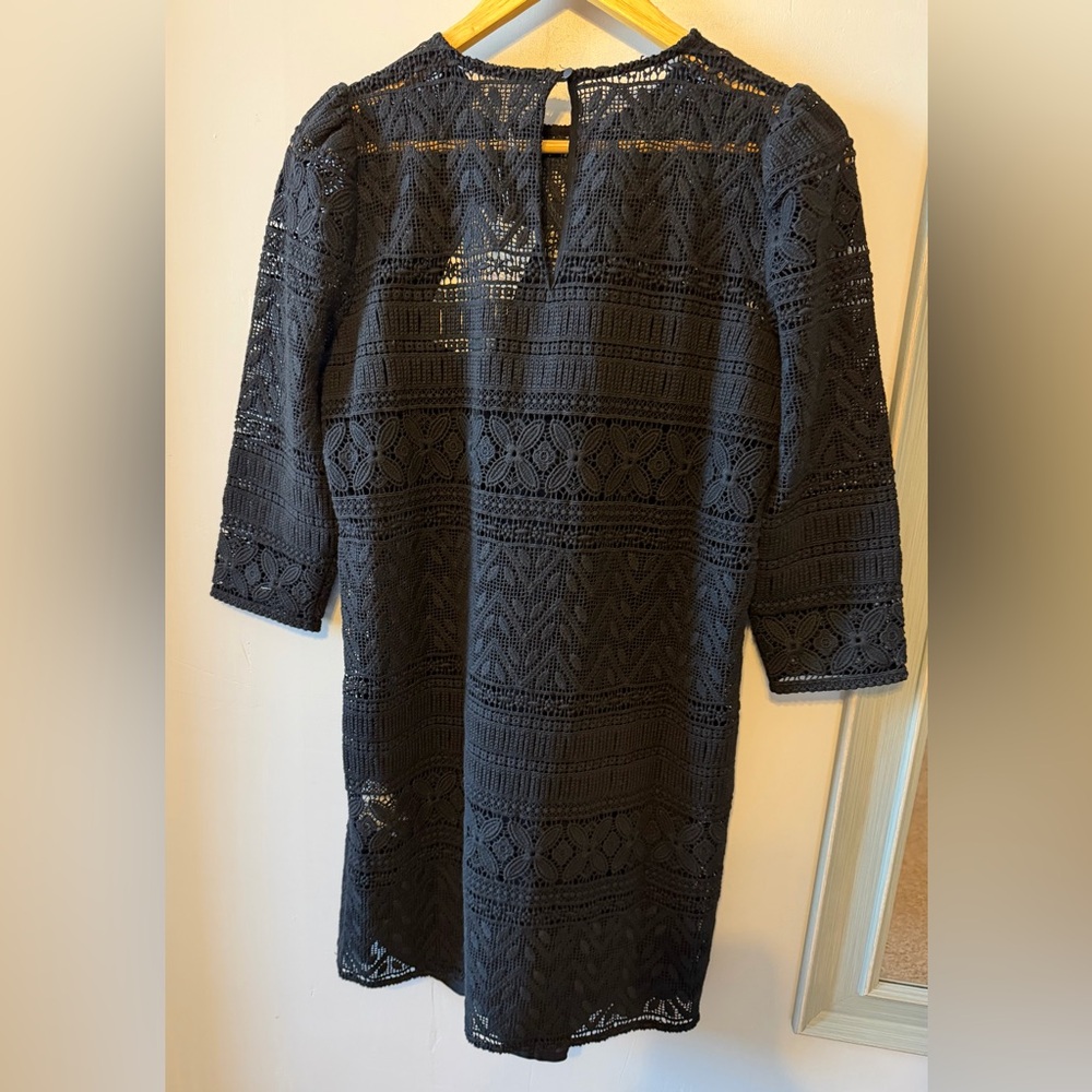 Sezane Leonille Dress Black Lace mini - Picture 6 of 12